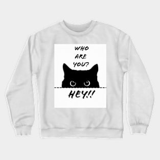 Funny black cat Crewneck Sweatshirt